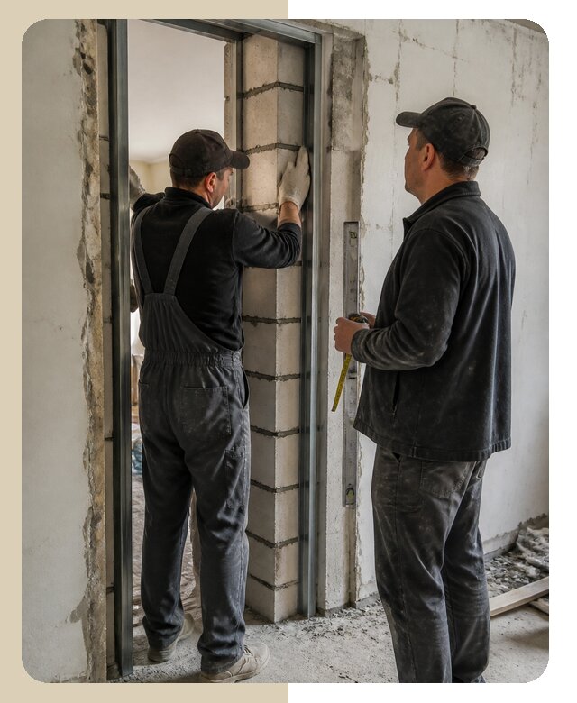 Сужение дверного проема под установку двери в Рязани